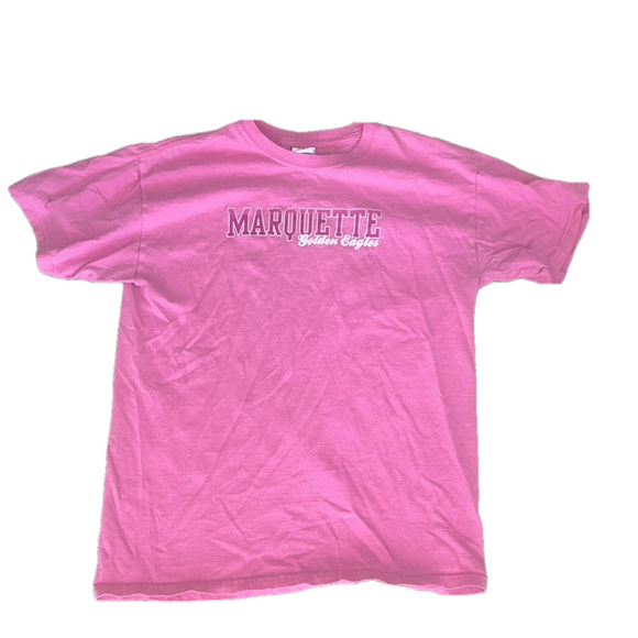 Gildan Tops - Gildan Pink Short Sleeve marquette golden eagles cotton tee shirt